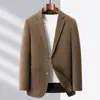 Traje casual para hombre colección otoño/invierno 2026, traje de negocios de color liso de alta gama para hombres de mediana edad y jóvenes, prenda exterior engrosada