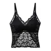 Comercio Exterior Transfronterizo Más Vendido Sexy Camisola de Encaje Hueco con Tirantes Finos, Estilo Verano, con Copas en el Pecho, Sin Costuras, Tallas Grandes, Adelgazante, Espalda Bonita