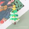 Série de Natal Chaveiro de Borracha Macia Desenho Animado Papai Noel Boneco de Neve Rena Pingente de Chave Estéreo Bolsa Presente
