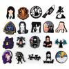 Nueva Serie de TV Estadounidense Miércoles Miércoles Addams Serie Oscura Zapatos Zapatos Hebilla Decorativa de Flor Hebilla de Zapato