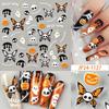 Pegatinas Populares Transfronterizas 5D en Relieve para Uñas de Halloween Telaraña Estilo Mixto Decoración 3D Europea y Americana para Uñas