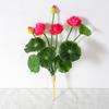 Ramo de decoración de flor de loto simulada con contenido Yang, ramo pequeño de loto falso para decoración de paisajismo de acuario de hotel y restaurante