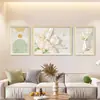 Luxo Leve, De Frente para a Porta, Pintura para Hall de Entrada, Linguagem das Flores, Memória Leve, Pintura Decorativa para Corredor de Alto Padrão, Personalização de Pintura para Pendurar em Hotel e Apartamento