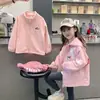 Casaco Jaqueta 3 em 1 para Meninas Primavera e Outono 2025 Nova Moda Outono para Bebê Menina Estilo Outono Infantil