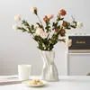 Vaso de Cerâmica Estilo Creme Transfronteiriço Ornamento para Mesa de Sala de Estar Decoração de Casa Arranjo de Flores Amazon Flores Secas de Alta Qualidade