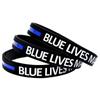 Nova pulseira de silicone Blue Lives Matter a vida do policial também é o sinal da Linha Azul pulseira de mão inspiradora