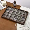 Bandeja de Almacenamiento de Joyería con Veta de Madera de Nogal Bandeja de Exhibición de Joyería Bandeja de Almacenamiento para Collares, Anillos, Pendientes Puesto Transmisión en Vivo