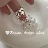 Anel de Design Nicho Coreano Prata de Lei S925 Anel de Emenda Estrela de Cinco Pontas Exquisito Versátil Anel para Dedo Indicador