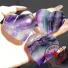 Donghai Venta al por mayor Espécimen Mineral de Fluorita Arcoíris Natural Piedra de Energía Cristalina Rayada Cristales de Amor Artesanías Adornos de Juego
