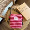Moda Popular Famosa en Internet Peluche Arcoíris Puntos Lindos Bolso Pequeño Rosa Bolso de Hombro Cruzado Bolso Portátil de Almacenamiento para Compras