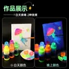 Pintura acrílica luminosa, pintura que brilla en la oscuridad para creaciones DIY pintadas a mano, pintura luminosa fluorescente a base de agua para ropa, zapatos, pintura de paredes y textiles