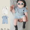 Mameluco de bebé Camisa Polo estilo western de verano Chaqueta fina de bebé Traje de verano para gatear de bebé