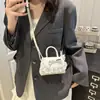 Bolsa Pequeña Cuadrada de Encaje Estilo Dulce para Llevar en la Mano para Mujer 2025 Otoño Nueva Bolsa de Hombro con Lazo Versátil Bolso Cruzado