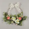 Guirlanda de Flores Artificiais Primavera e Verão Transfronteiriça, Lírio e Camélia Simulados, Decoração de Porta de Casa, Arranjo de Casamento, Pendente de Parede, Decoração de Árvore de Cabeça para Baixo