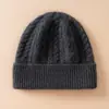 Sombrero de Invierno Cálido y Engrosado 100% Cachemira Pura Sombrero de Lana para Mujer Sombrero Tejido para Ciclismo al Aire Libre a Prueba de Frío con Protección para las Orejas