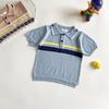 Suéter de solapa de manga corta para niños transfronterizo, camiseta para niños