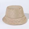 Sombrero de pescador rombo acolchado de plumón ultraligero estilo coreano, mismo estilo para hombres y mujeres, sombrero tipo cubo cálido de moda para otoño e invierno, hace que la cara se vea pequeña