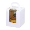 Caja para Cupcakes de Salvado de Madera Taza Taza para Cupcakes Horneado Postre Occidental Paquete de 1/2/4/6 Cartón de Empaque tipo Bolsa para Muffins
