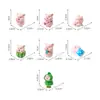 Bolsa transversal criativa temática de paisagem em miniatura, melancia, porquinho fofo, acessórios decorativos DIY, ornamentos para painel de carro ou mesa em PVC