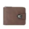 Cartera de Hombre Nuevo Estilo Transfronteriza, Estilo Corto, Hebilla de Cierre Retro, Cremallera, Múltiples Ranuras para Tarjetas, Cartera de Cuero Casual de Gran Capacidad al por Mayor