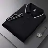 Camisa Polo con Cuello Camisero, Camisa Polo de Manga Corta al por Mayor con Texto Impreso, Diseño Asimétrico, Polo Transpirable Casual de Color Sólido
