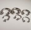 Anillo de Herradura de Acero de Titanio Acero Inoxidable Transfronterizo Tamaño Grande Anillo de Bola Cautiva Pendiente de Rosca Interna Anillo para Pezón Anillo Genital Anillo Multiusos Anillo PA