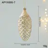 Nuevo Colgante de Plástico con Purpurina Dorada Personajes de Dibujos Animados Decoración para Árbol de Navidad Ventana