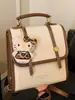 Mochila Retro Estilo Coreano Ins 2026 para Mulheres, Bolsa de Ombro com Textura Fashion de Nicho, Mochila Casual para o Dia a Dia