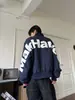Chaqueta de Vuelo Bordada con Parche de Letra Estilo Callejero Americano 2026 Primavera Unisex Holgada Casual Chaqueta de Béisbol con Cremallera