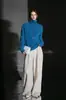 Ropa Zhengqite/Diseño sin costuras cepillado de cachemira, suéter de punto cálido de cuello alto, color liso, suéter cepillado versátil para otoño e invierno