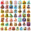 50 pegatinas de animales lindos estilo arcilla 3D de compra directa transfronteriza para decoración DIY hecha a mano y pegatinas de dibujos animados