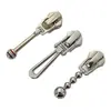 Puxador de zíper de liga de zinco personalizado Não. 3 Cabeças de Zíper Prata Brilhante Deslizador de Metal com Travamento Automático Acessórios para Zíper de Roupa Jaqueta