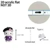 Plug de Pó para Celular Cruzado 2D Plano de Acrílico Ornamento Tipo Pingente de Gato Fofo Interface Oval Tipo-C Desenho Animado