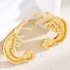 Pendientes de langosta de dibujos animados estilo vintage con goteo de aceite para mujer, pendientes de animales con incrustaciones de diamantes y goteo de aceite transfronterizos europeos y americanos, estilo vacacional oceánico