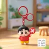 Chaveiro de Cartão Certo/Errado Criativo de Desenho Animado Shin-chan, Figura de Desenho Animado Divertida para Alívio do Estresse, Pingente para Mochila de Estudante no Atacado