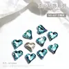 Acessórios para Nail Art: Strass com Base Pontuda, Strass Irregulares Brancos Transparentes em Formato de Coração, Strass Coloridos Grandes Irregulares em Formato de Coração, e Outros Acessórios de Decoração de Unhas Vestíveis com Formatos Únicos