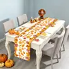 Toalha de Mesa Decorativa de Outono para Ação de Graças Transfronteiriça, Caminho de Mesa Folha de Bordo Peru Festival da Colheita de Outono, Jogo Americano para Acampamento ao Ar Livre, Tapete de Mesa