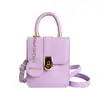 Bolso de mano retro elegante y sencillo, bolso cuadrado pequeño, nuevo bolso de hombro para el verano, bolso cruzado de bloques de color