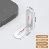 Soporte de ángulo de acero inoxidable con agujeros largos ajustables, fijador de ángulo recto de 90 grados móvil de doble cabeza, pieza de ángulo de hierro en forma de L