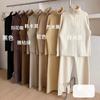 Suéter de Punto Retro con Media Cremallera y Solapa para Mujer Traje 2024 Otoño e Invierno Estilo Coreano Holgado de Color Sólido Suéter de Punto para Mujer