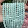 Série Azul Pedras Naturais Contas Redondas, Contas Soltas de Água-Marinha, Ágata Azul com Padrões, Vidro de Cristal Azul Acessórios para Joias DIY