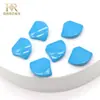 Atacado do Fabricante Acessórios de Joias Sintéticas Turquesa Azul Curvos em Forma de Leque, Pequenos Acessórios Decorativos, Joias Artesanais DIY