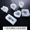 Moldes de resina: Moldes de Cabeça de Lobo, Leão, Orangotango, Bebê Dormindo em Forma de Coração, Coelho de Orelhas Caídas - Moldes de Silicone de Alto Brilho