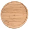 Conjunto de 2 Pratos Redondos de Bambu 12 polegadas Pratos de Queijo de Madeira Bandejas para Café e Chá Pratos de Frutas Pratos para Servir em Festas