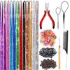 Extensiones de Cabello de Lentejuelas 25 Colores Coloridas Sin Costuras Cable Dorado Set de Extensiones de Cabello Pinzas Crochet Exportación Extensión de Cabello Láser Colorida