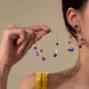 "Fogos de Artifício de Dopamina" Brincos de Miçangas Coloridas Coração de Menina Design de Nicho Senso de Design Cor Contrastante Divertidos Únicos