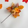 Acessórios de Decoração de Halloween Novos Transfronteiriços: Guirlanda de Folhas de Bordo, Abóbora, Pinha, Frutas Vermelhas, Adereços de Outono para Festa da Colheita