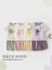Ropa de Verano para Bebé Conjunto de Manga Corta, Conjunto de Dos Piezas para Bebé de Algodón Delgado de Verano con Frutas Frescas