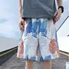 Shorts de Playa de Verano para Hombre, Bañador Delgado de Secado Rápido, Pantalones Cortos Holgados Estampados de Moda, Pantalones Casuales de Cinco Puntos