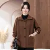 2026 Ropa para Madre Elegante Nueva Moda Casual Estilo Pequeño Chanel Edad Madura Rejuvenecedor Holgada Talla Extra Adelgazante Chaqueta Versátil